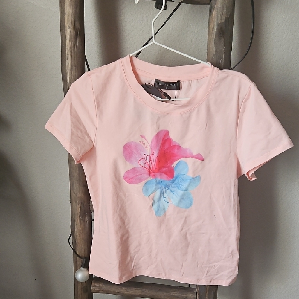 Pink Floral Graphic T-Shirt